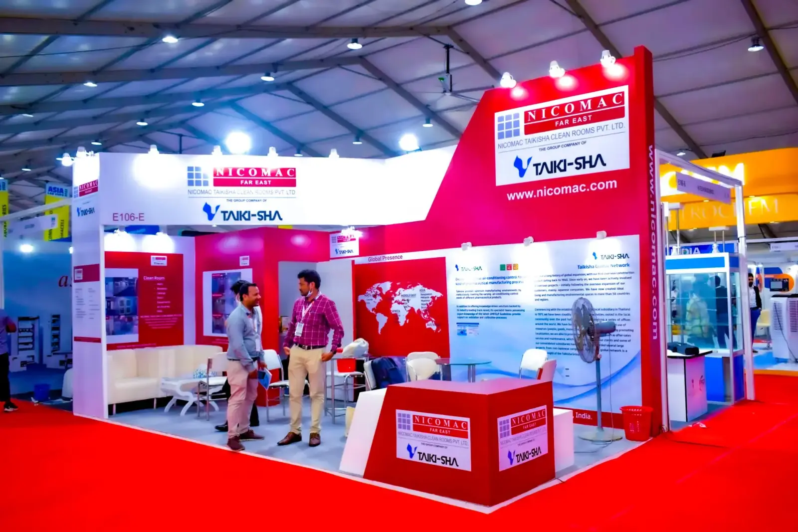 Precision Wooden Finish Fabrication Booth at ICCB