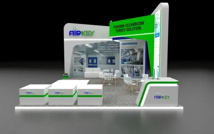 Airkey Pharma Cleanroom Custom 3D Booth